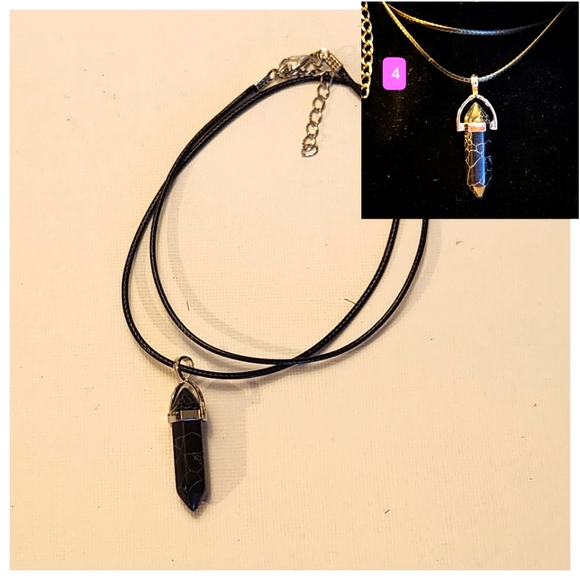 Black Crystal Necklace - Picture 2 of 2